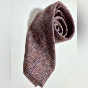 Luxury Vintage Liberty of London Textured Burgundy All Wool Tie